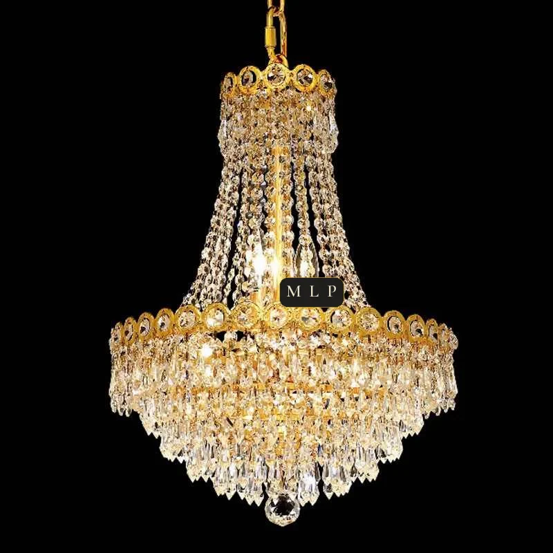 Château Empire Crystal 6-Light Chandelier II, 16" × 22" H in Gold in gold
