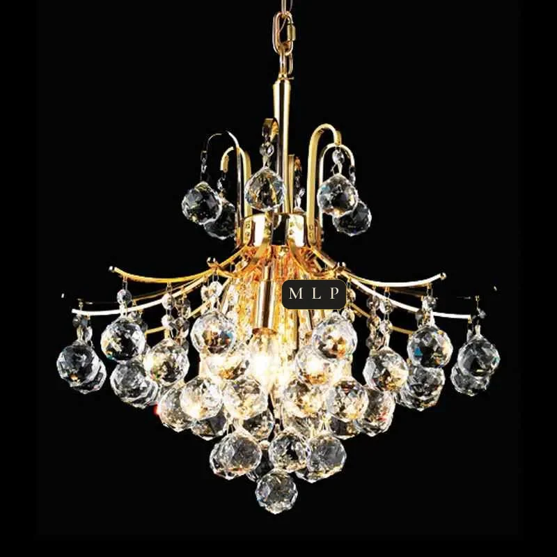Château Empire Crystal 6-Light Chandelier, 16" × 20" H in gold