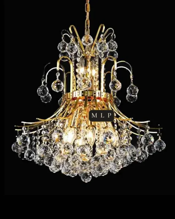 Château Empire Crystal Chandelier, 19" in gold
