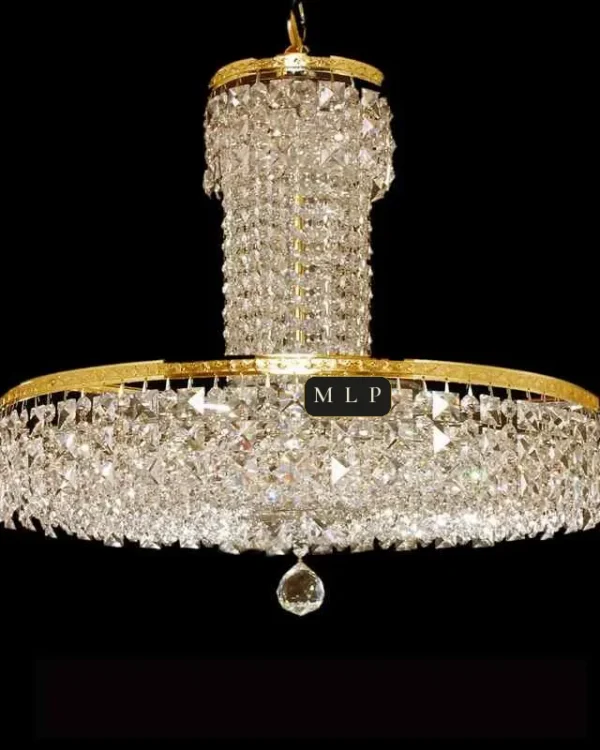 Château Empire Crystal 10-Light Chandelier, 20" in gold