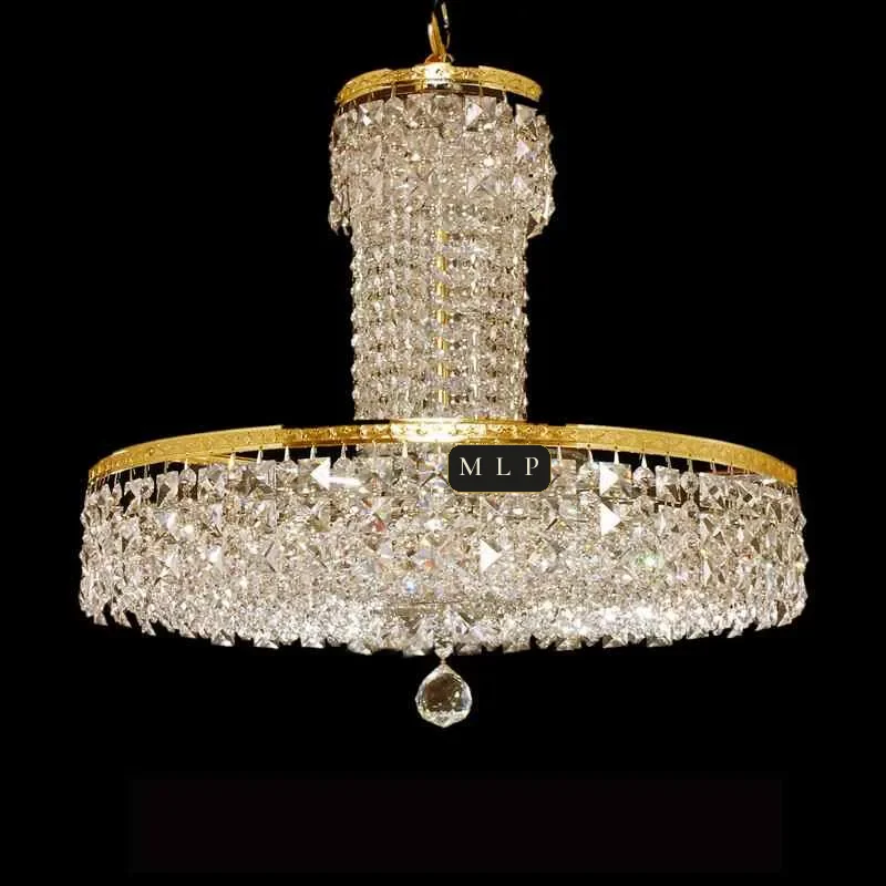 Château Empire Crystal 10-Light Chandelier, 20" in gold