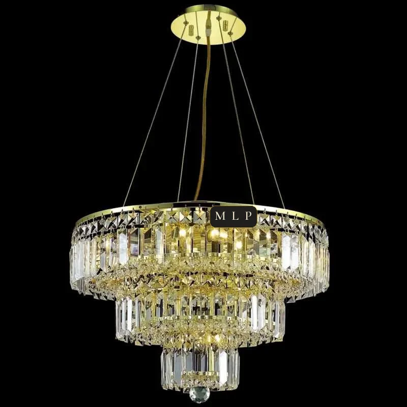Château Empire Crystal 9-Light Chandelier, 20" × 16" H in Polished Chrome in polished chrome