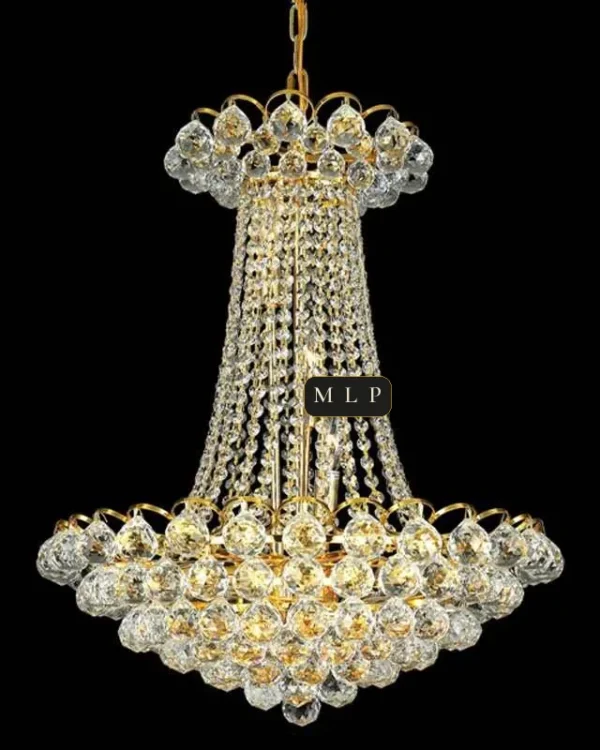 Château Empire Crystal 11-Light Chandelier, 21" in gold