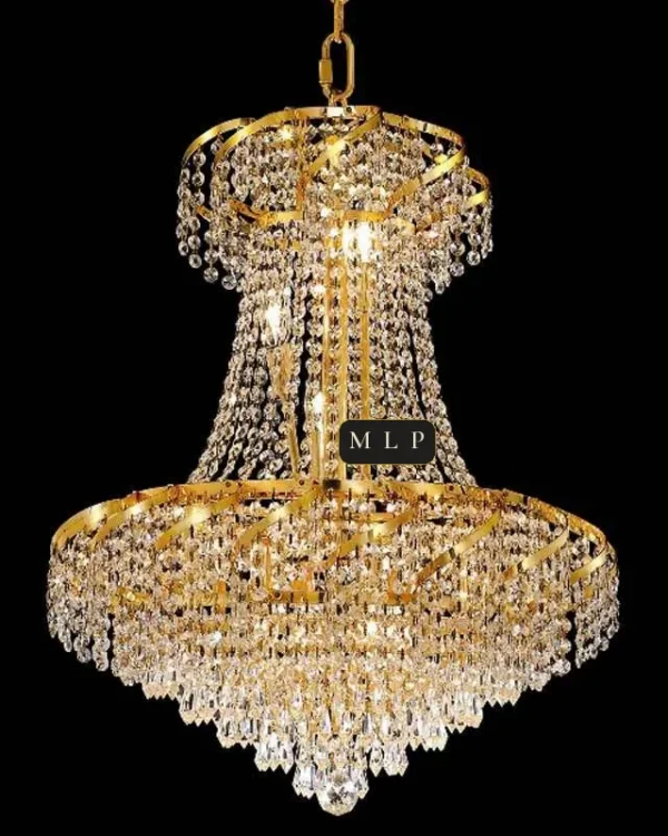 Château Empire Crystal 11-Light Chandelier II, 22" × 26" H in Gold in gold