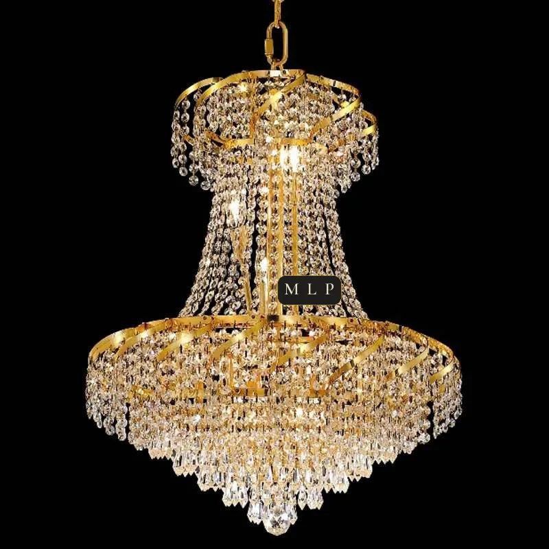 Château Empire Crystal 11-Light Chandelier II, 22" × 26" H in Gold in gold
