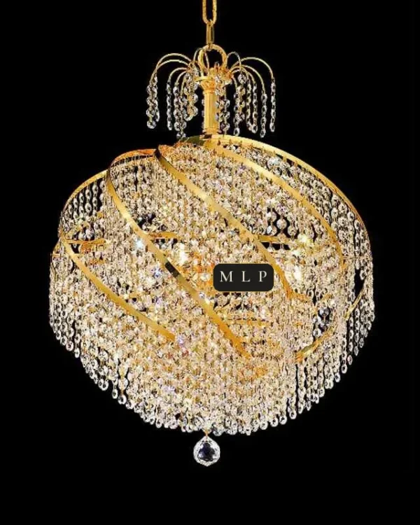 Château Empire Crystal 10-Light Chandelier, 22" in gold