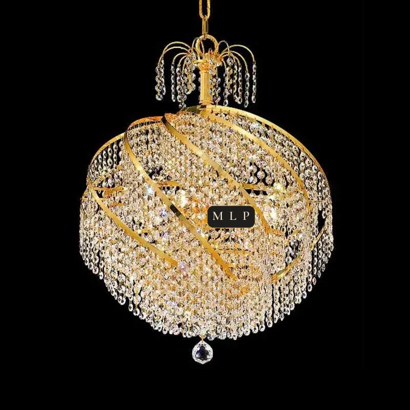 Château Empire Crystal 10-Light Chandelier, 22" in gold