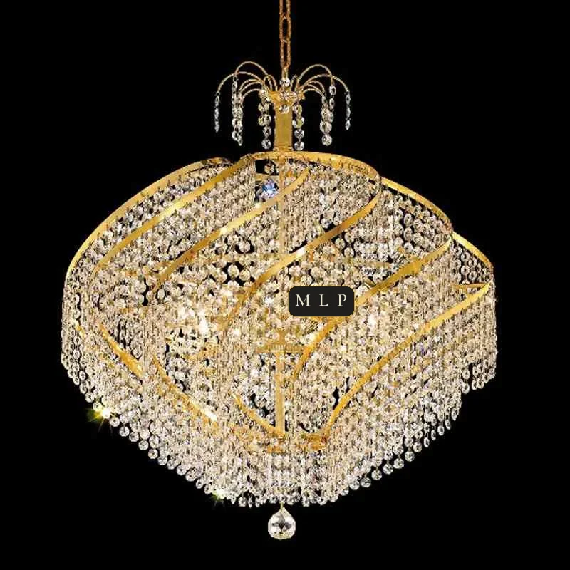 Château Empire Crystal 12-Light Chandelier, 26" × 25" H in gold