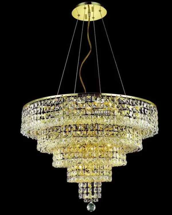 Château Empire Crystal 14-Light Chandelier II, 26" × 20" H in Gold in gold