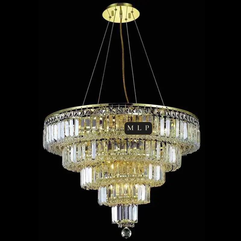 Château Empire Crystal 14-Light Chandelier, 26" × 20" H in Gold in gold