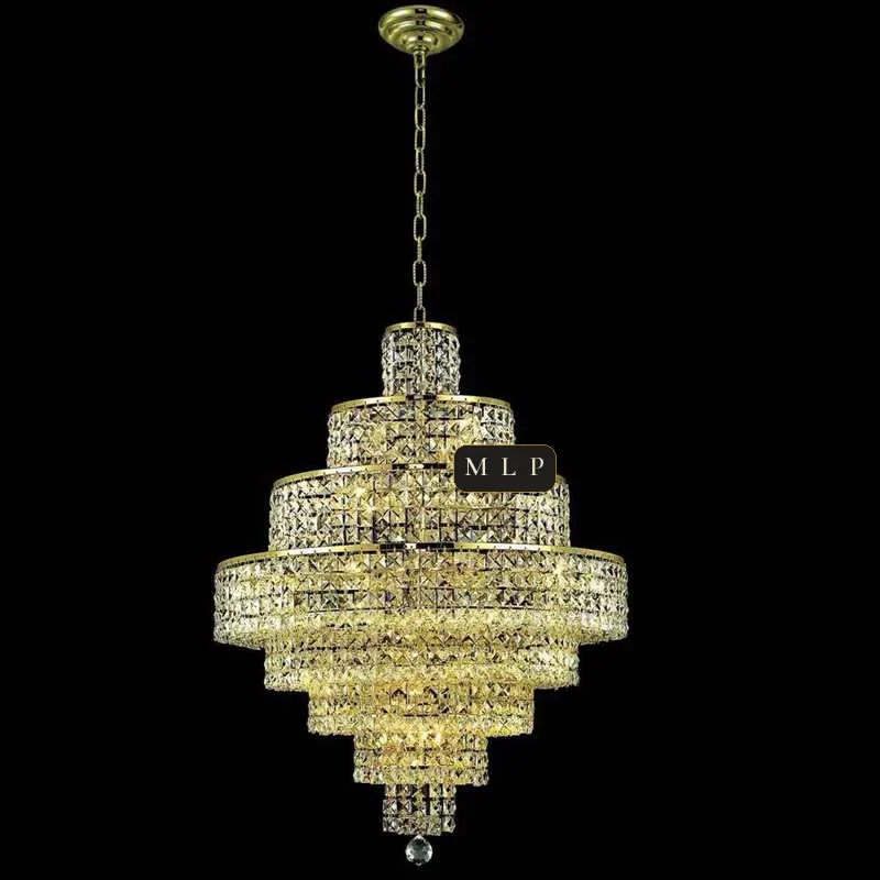 Château Empire Crystal 18-Light Chandelier, 26" × 35" H in Polished Chrome in polished chrome