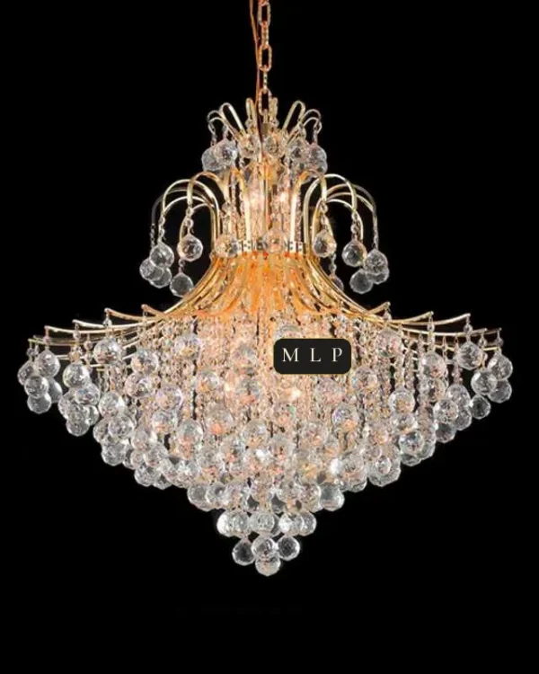Château Empire Crystal 13-Light Chandelier, 31" in gold