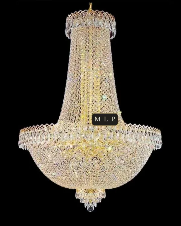 Château Empire Crystal 33-Light Chandelier, 31" in gold