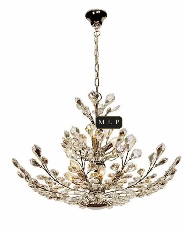 Château Empire Crystal 9-Light Chandelier, 31" in gold