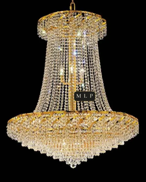 Château Empire Crystal 18-Light Chandelier, 36" in polished chrome