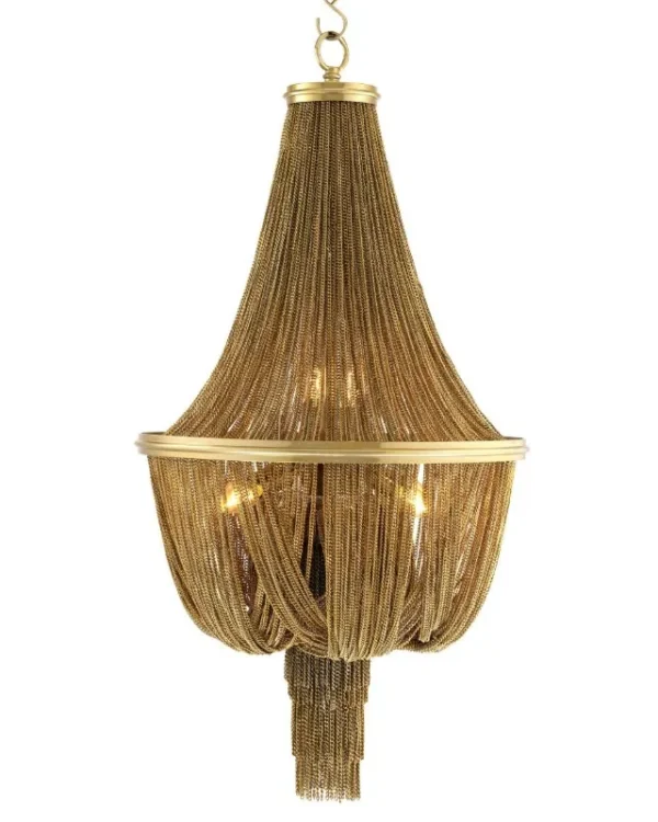 Malmaison Empire Iron Chandelier, 21" in gold