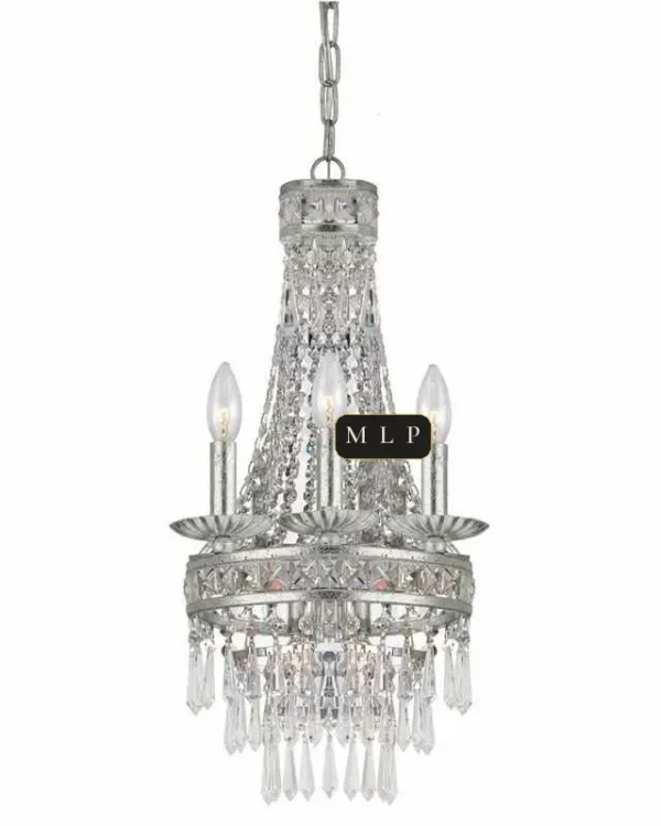 Saint-Cloud Empire Crystal Chandelier, 11" in polished chrome