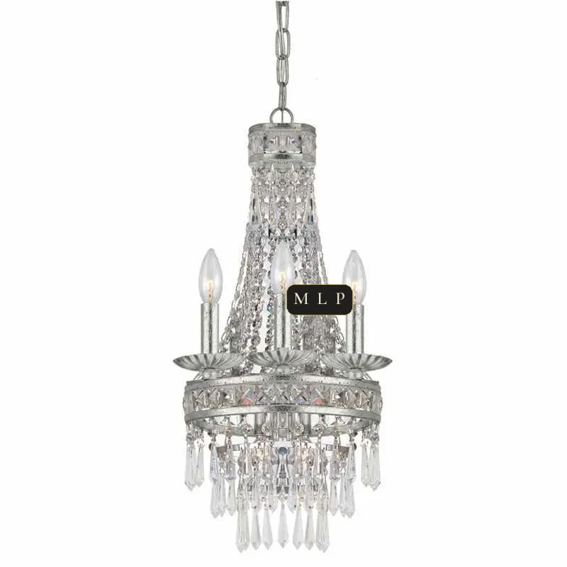 Saint-Cloud Empire Crystal Chandelier, 11" in polished chrome