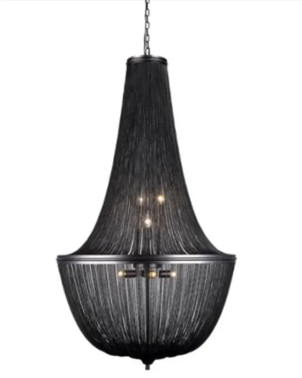 Saint-Cloud Empire Iron Chandelier, 30" in black