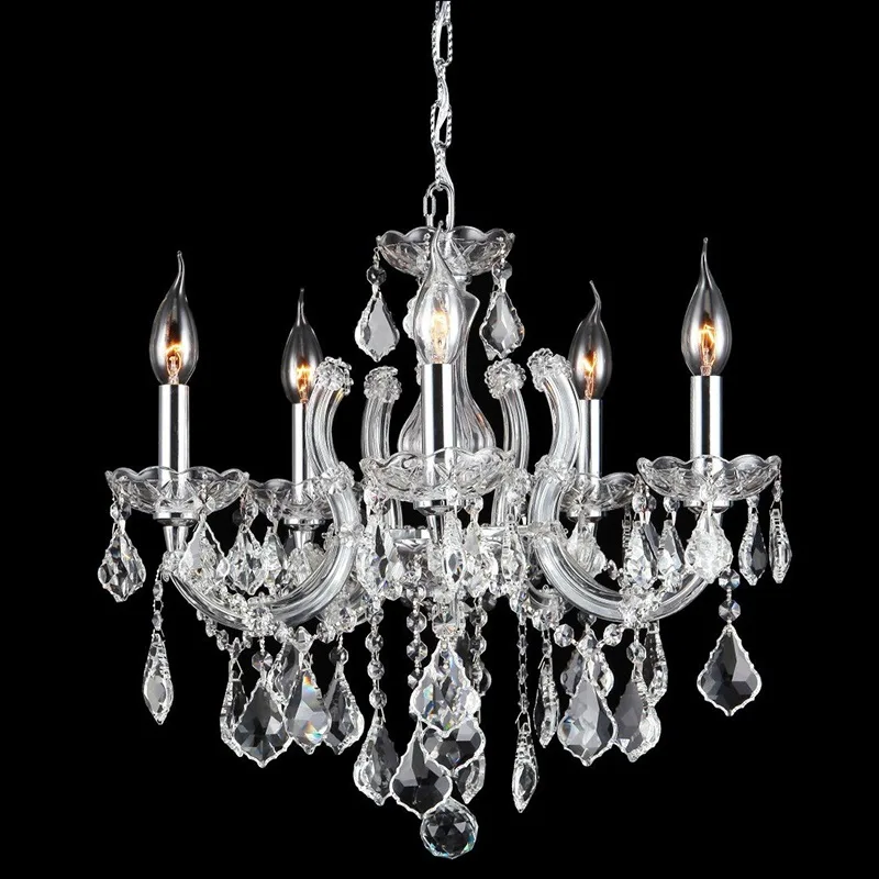 Belvedere Maria Theresa Chandelier, 18" in polished chrome