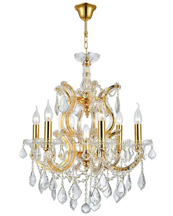 Belvedere Maria Theresa Chandelier, 22" in gold