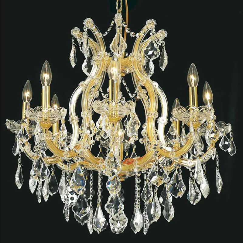 Belvedere Maria Theresa 9-Light Chandelier, 26" in gold