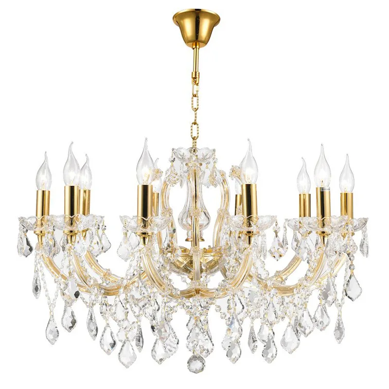 Belvedere Maria Theresa Chandelier, 30" in polished chrome – detail