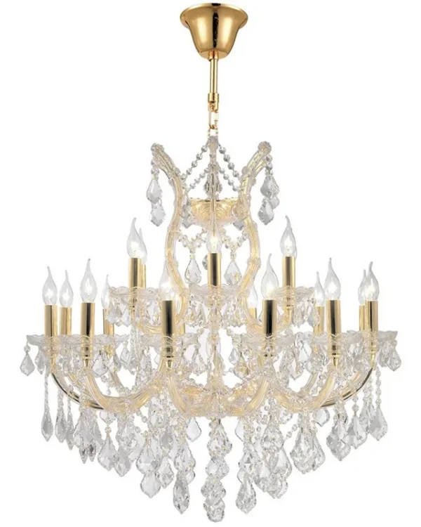 Belvedere Maria Theresa Chandelier, 33" in gold