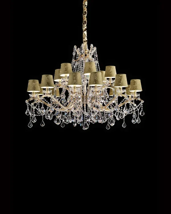 Belvedere Maria Theresa Chandelier, 35" in gold