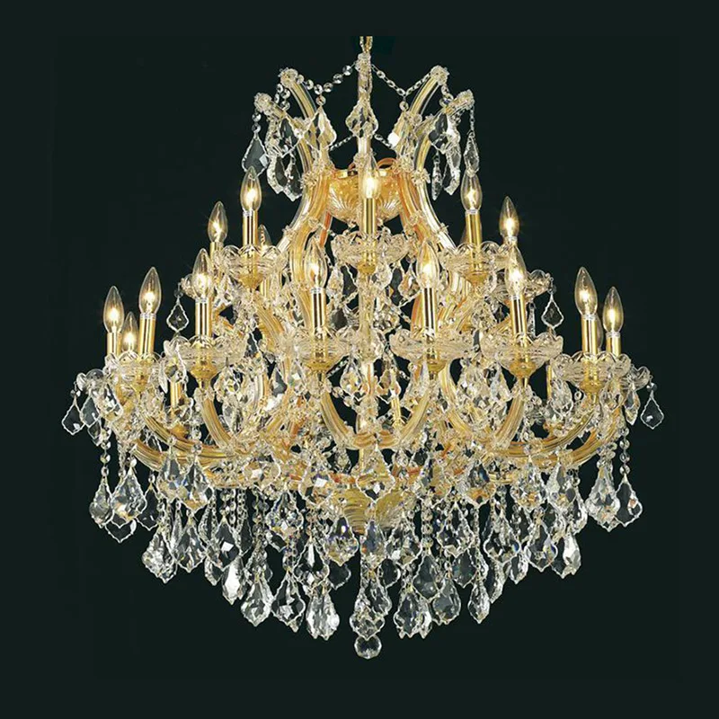 Belvedere Two-Tier Maria Theresa Chandelier, 36" in polished chrome – detail