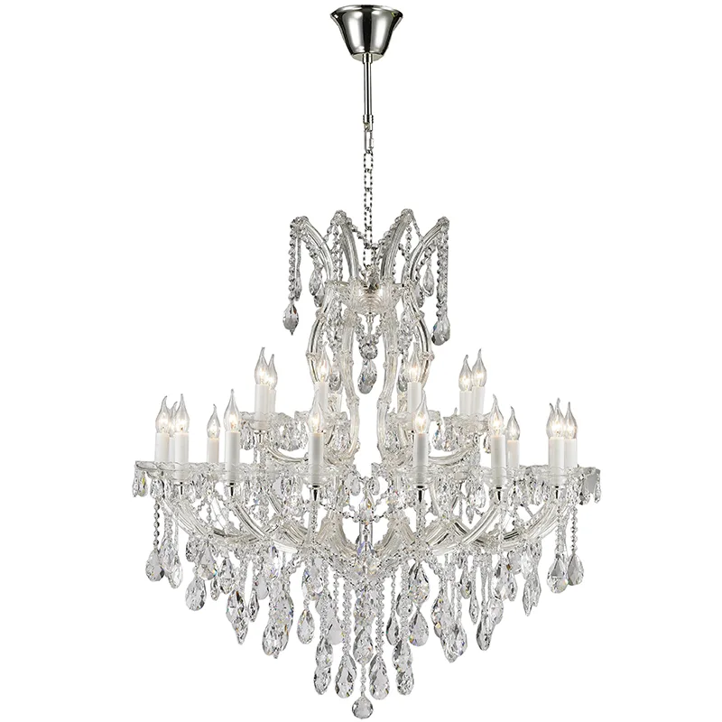 Belvedere Maria Theresa Chandelier, 43" in polished chrome