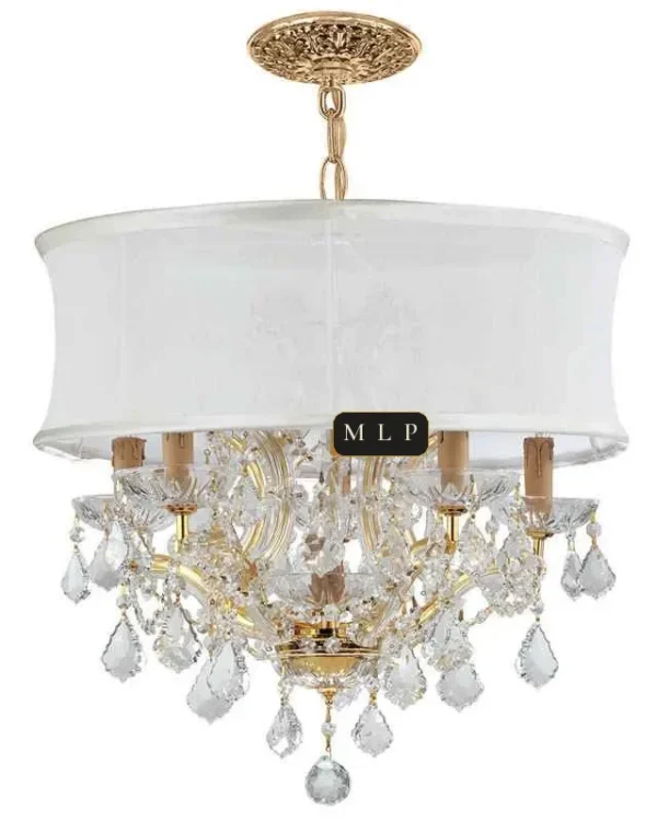 Hofburg Maria Theresa 6-Light Chandelier, 20" × 19" H in Gold in gold