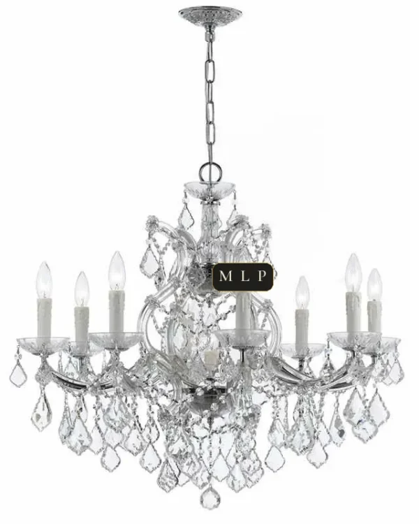Hofburg Maria Theresa Chandelier, 26" in polished chrome