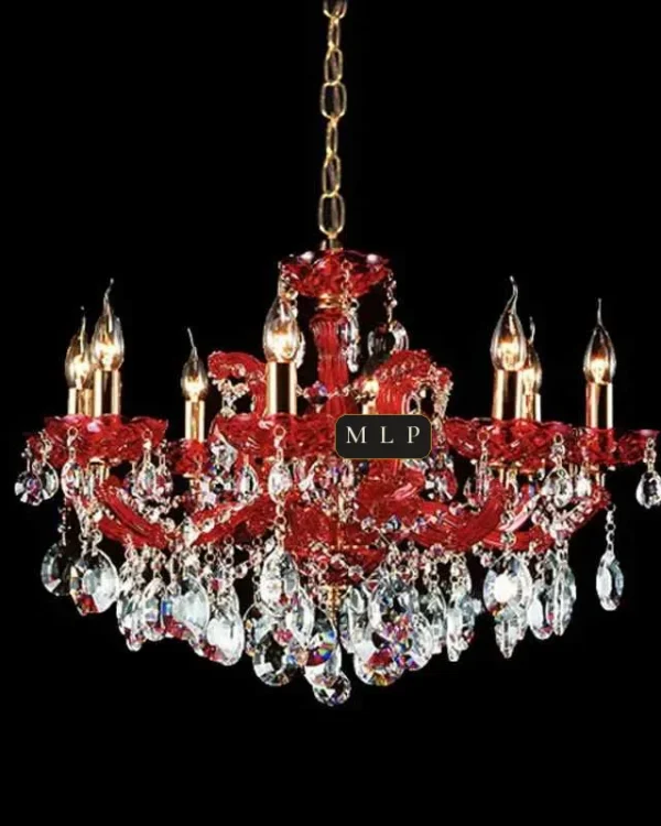 Hofburg Maria Theresa 8-Light Chandelier, 28" × 20" H in gold
