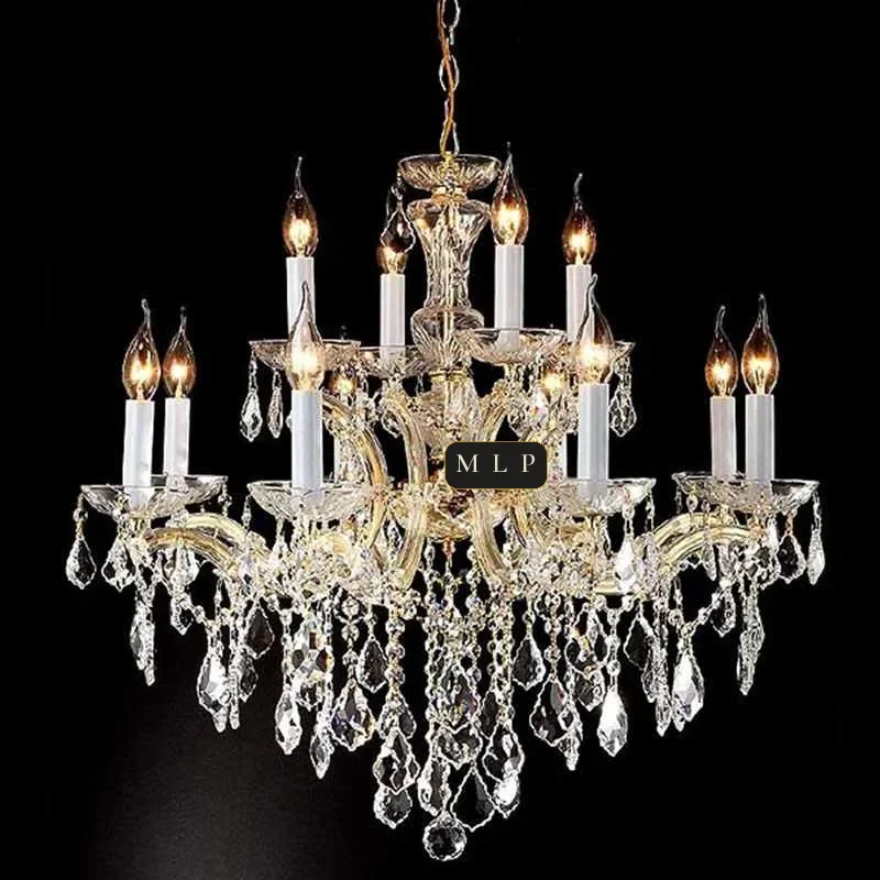 Hofburg Maria Theresa 12-Light Chandelier, 29" × 27" H in gold
