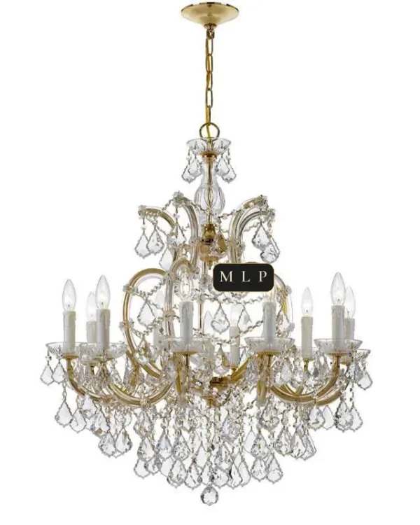 Hofburg Maria Theresa 10-Light Chandelier, 29" in gold