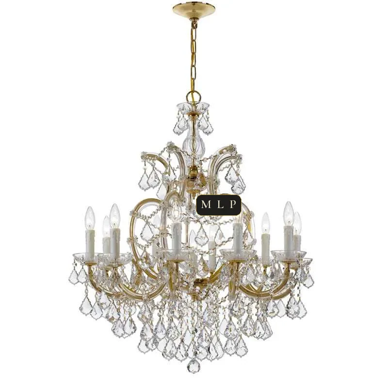 Hofburg Maria Theresa 10-Light Chandelier, 29" in gold