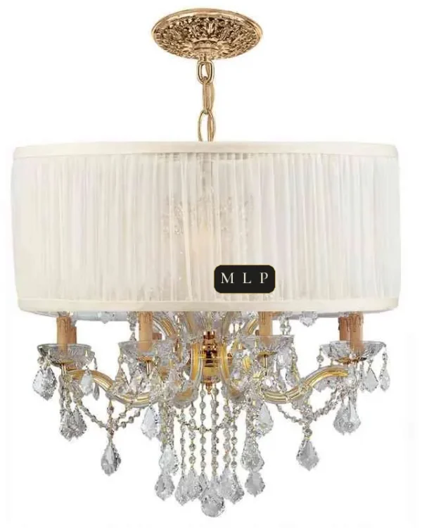 Hofburg Maria Theresa 9-Light Chandelier II, 30" × 27" H in Gold in gold