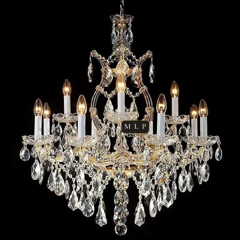Hofburg Maria Theresa 12-Light Chandelier, 31" × 31" H in gold