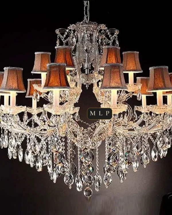 Hofburg Maria Theresa 18-Light Chandelier, 43" × 37" H in Gold in gold
