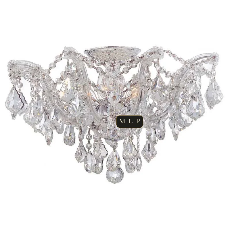 Ligne Maria Theresa Chandelier, 19" in polished chrome – detail