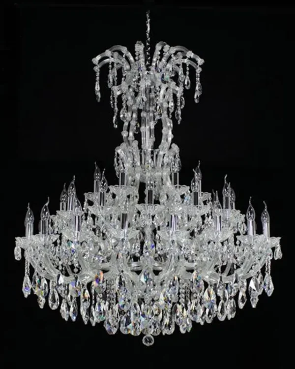 Majesté Maria Theresa Chandelier, 48" in polished chrome