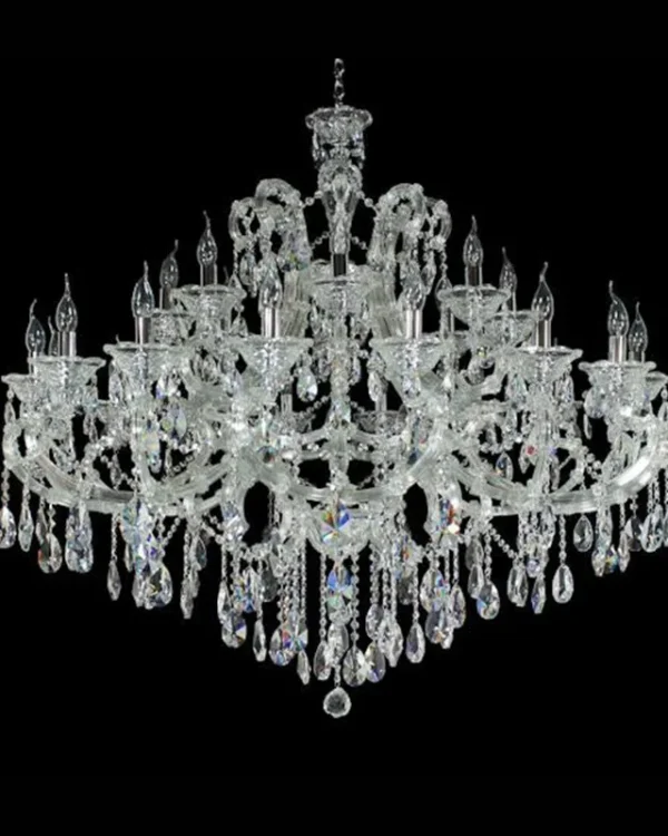 Majesté Maria Theresa Chandelier, 49" in polished chrome