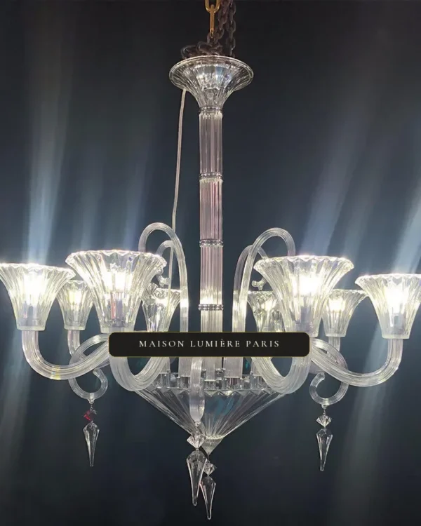 Amiens Crystal Chandelier, 35" in polished chrome