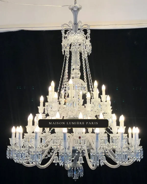 Amiens Crystal Chandelier, 55" in polished chrome