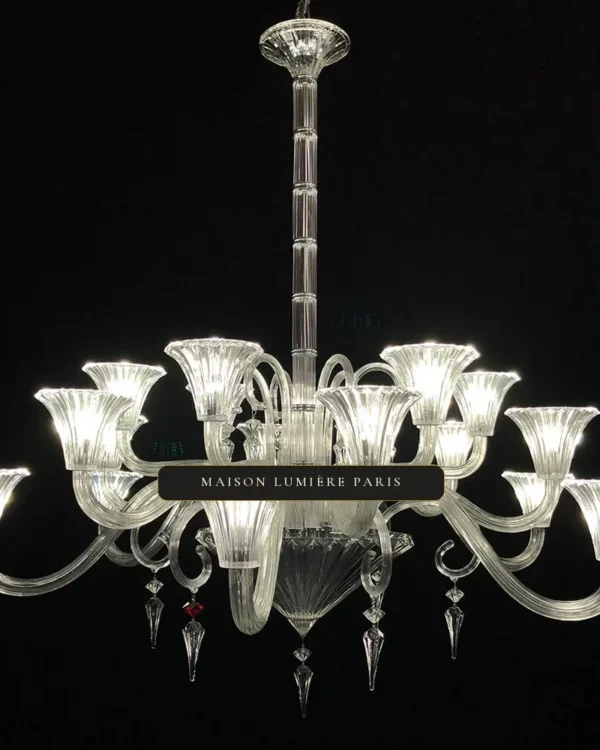 Beauvais Crystal Chandelier, 50" in polished chrome