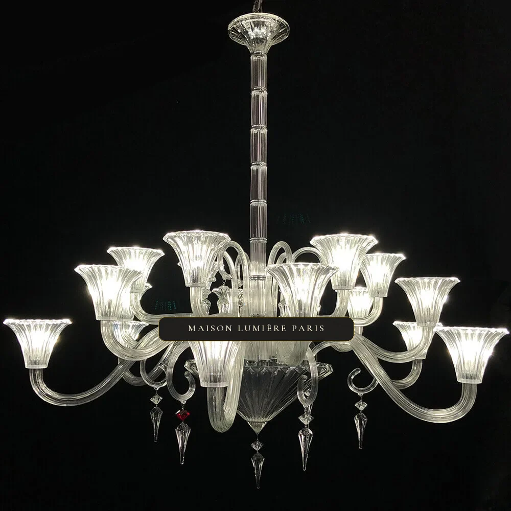 Beauvais Crystal Chandelier, 50" in polished chrome