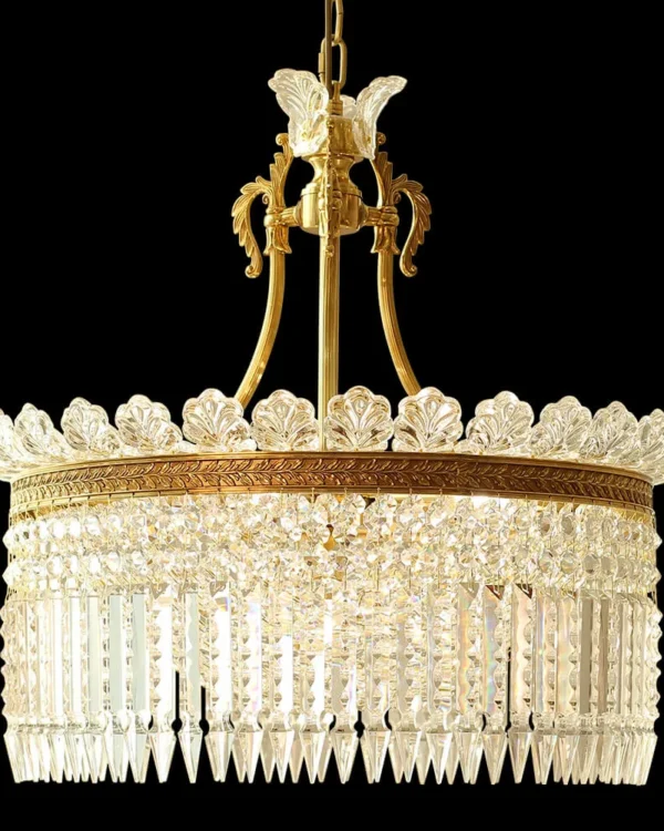 Bristol Crystal Chandelier, 24" in antique brass