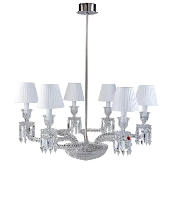 Cristal Crystal Chandelier, 28" in polished chrome
