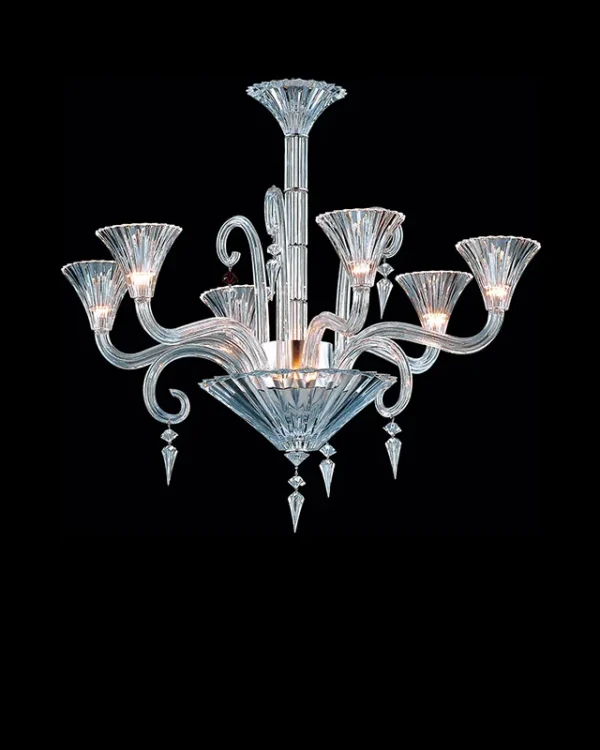 Cristal Crystal Chandelier, 33" in polished chrome